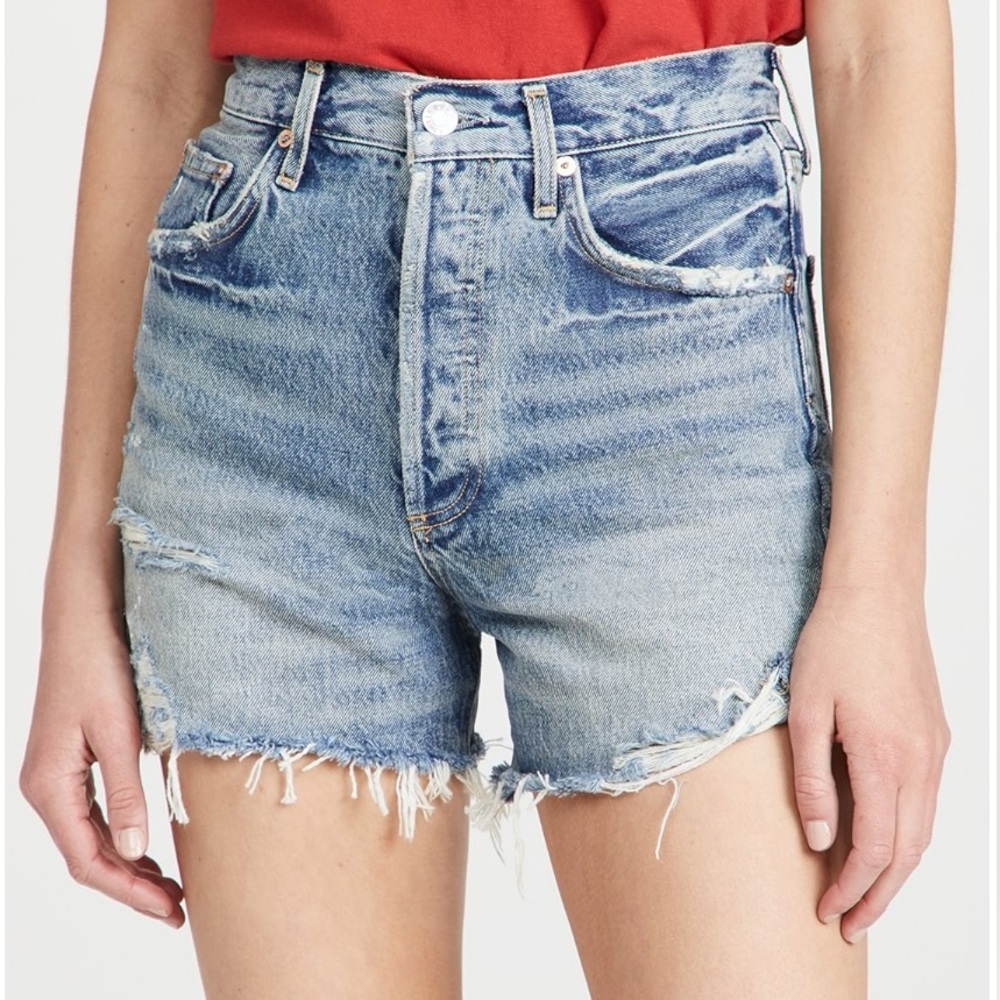 Agolde Dee Ultra High Rise Cutoff Denim Shorts